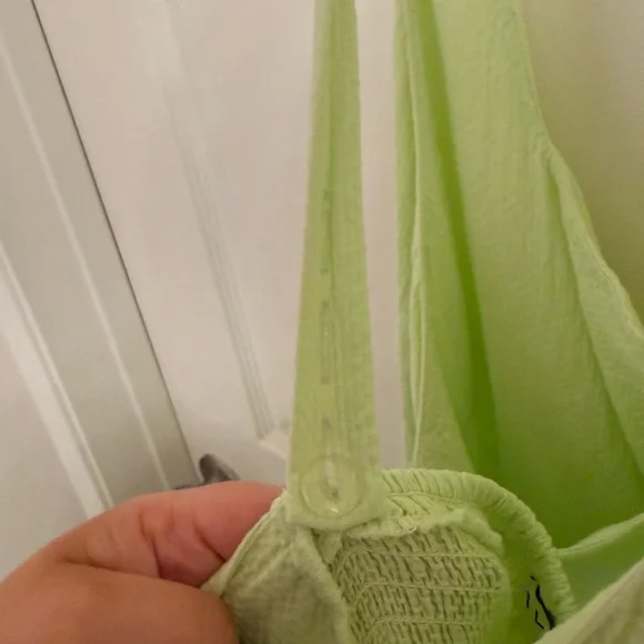 Ava & Viv Light Green Textured 3/4 Dress - Picture 4 of 5